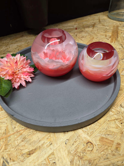 Blüten-Teelichthalter aus Epoxidharz – Handgemacht & einzigartig