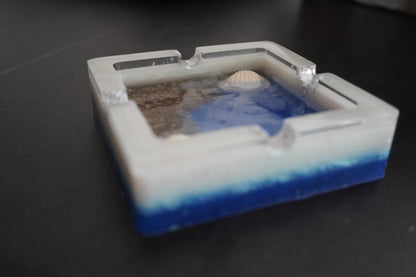 Handgemachter Epoxidharz-Aschenbecher – Wunschmotiv & Farbe